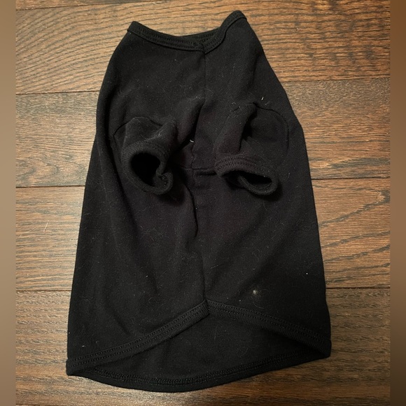 Black Dog Shirt with silver bedazzled heart - Picture 2 of 6